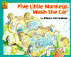 Five little monkeys wash the car