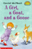 A girl, a goat, and a goose