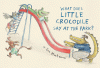 What does little crocodile say at the park?