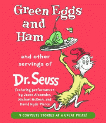 Green eggs and ham and other servings of Dr. Seuss.
