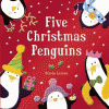 Five Christmas penguins