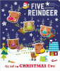 Five little reindeer fly off on Christmas Eve