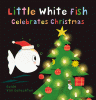 Little white fish celebrates Christmas