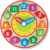 Puzzle. Shape sorting clock